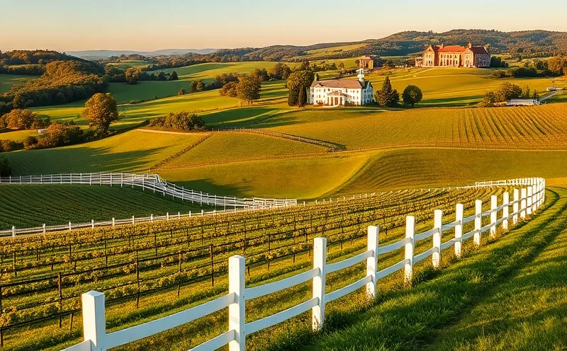 Amherst County Virginia countryside and vineyards