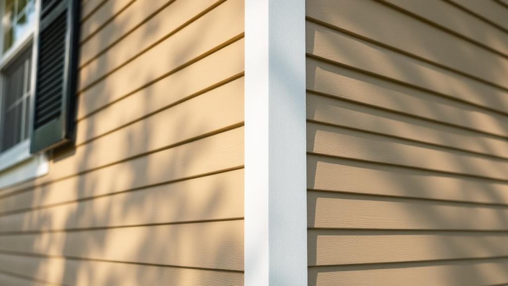 Contractor installing vinyl siding on home exterior